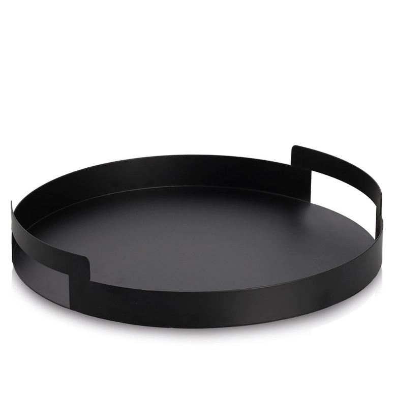 Serviertablett, Metall, schwarz