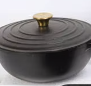 Gusseiserner Dutch Oven mittel Schwarz