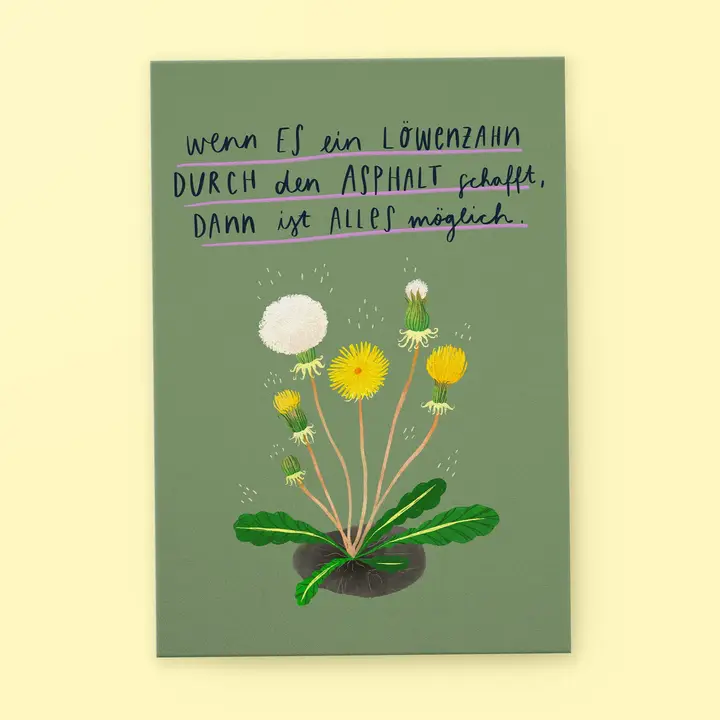Postkarte »Löwenzahn«