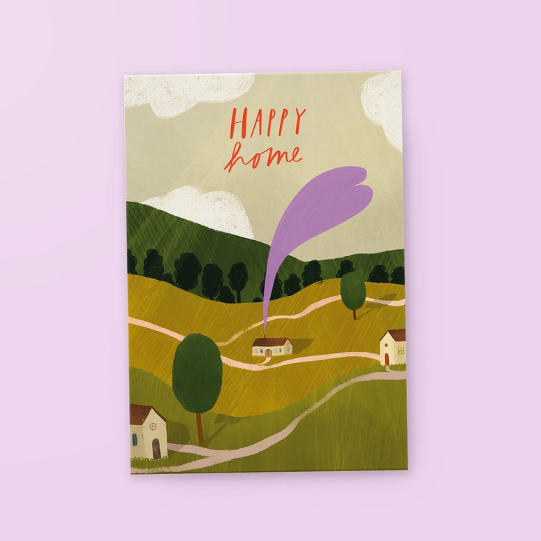 Postkarte »Happy Home«
