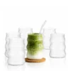 Biomatea Ripple Matcha-Gläser 6er Set 400 ml