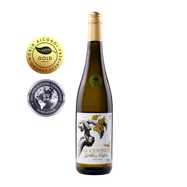 Alkoholfreier Sparkling Riesling von Goodvines