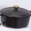 Kansō Dutch Oven gusseisern groß, Schwarz