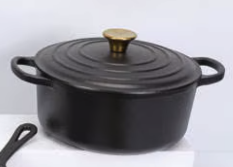 Kansō Dutch Oven gusseisern groß, Schwarz