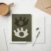 Kinshipped Notizbuch Alle Augen, Grün Schwarz Creme