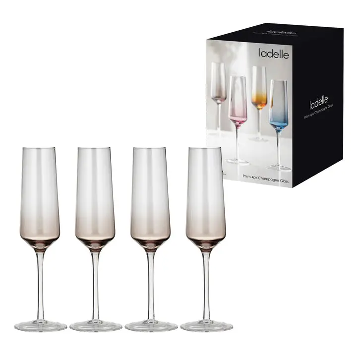 Ladelle Prism Noir Champagnergläser 4er-Pack