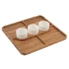 Ladelle Servierplatte quadratisch mit 3 Schalen