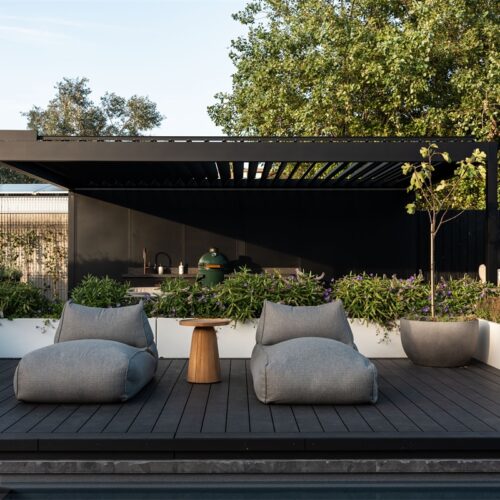 Luca Lifestyle | Pflanzgefäß Grigio New Egg Pot Low 80×47 | Naturbeton