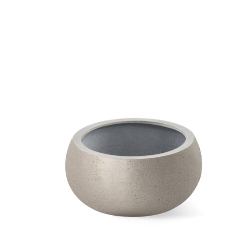 Luca Lifestyle | Pflanzkübel Grigio Metallic Low Balloon 40×18 | Champagne