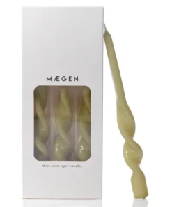 MAEGEN Twist Spitzkerzen 3er-Pack, Blattgrün