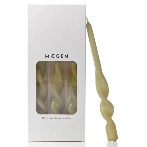MAEGEN Twist Spitzkerzen 3er-Pack, Blattgrün