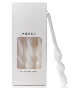 MAEGEN Twist Spitzkerzen 3er-Pack, Eisweiß