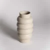 O Cactuu Loop Vase Keramik handgefertigt, Off-White