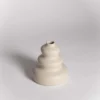 O Cactuu Tide-Vase Keramik handgefertigt, Off-White