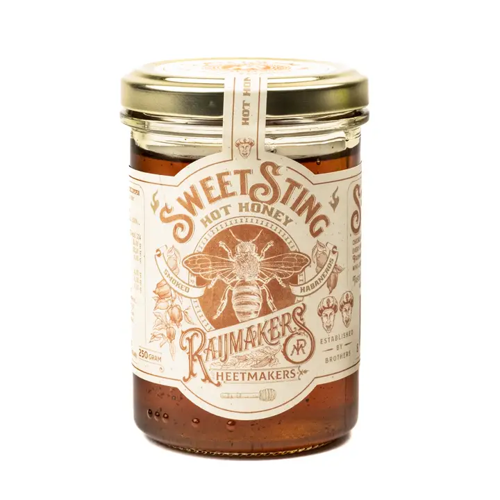 Flasche geräucherter Habanero-Honig von Raijmakers
