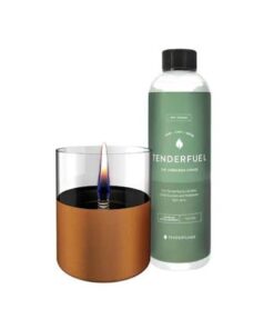 Tenderflame Lilly 10 Geschenkset inkl. 0,5 L Tenderfuel, Kupfer