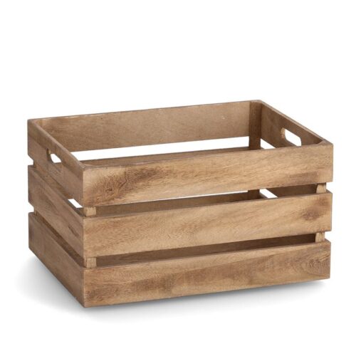 Aufbewahrungskiste „Vintage“, Holz, natur/braun – 39 x 29 x 21,5 cm