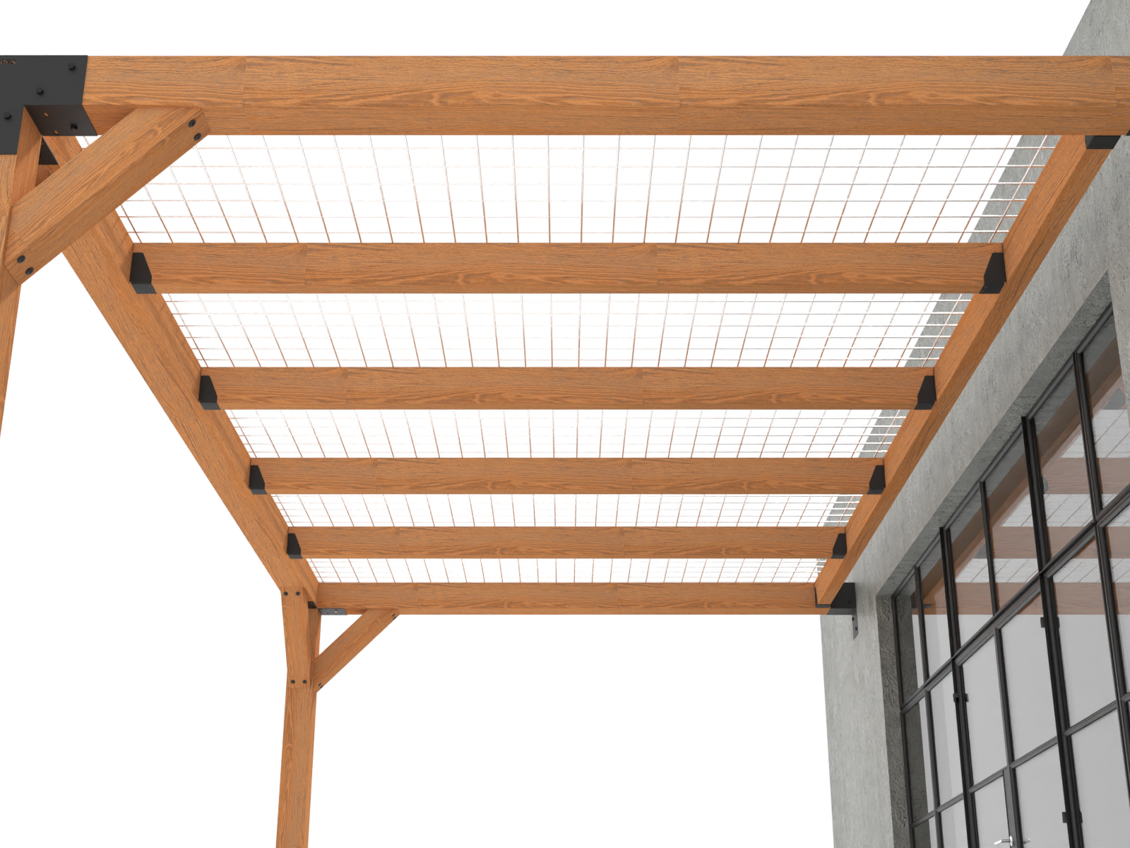 Pergola mit Rankgitter für Kletterpflanzen
