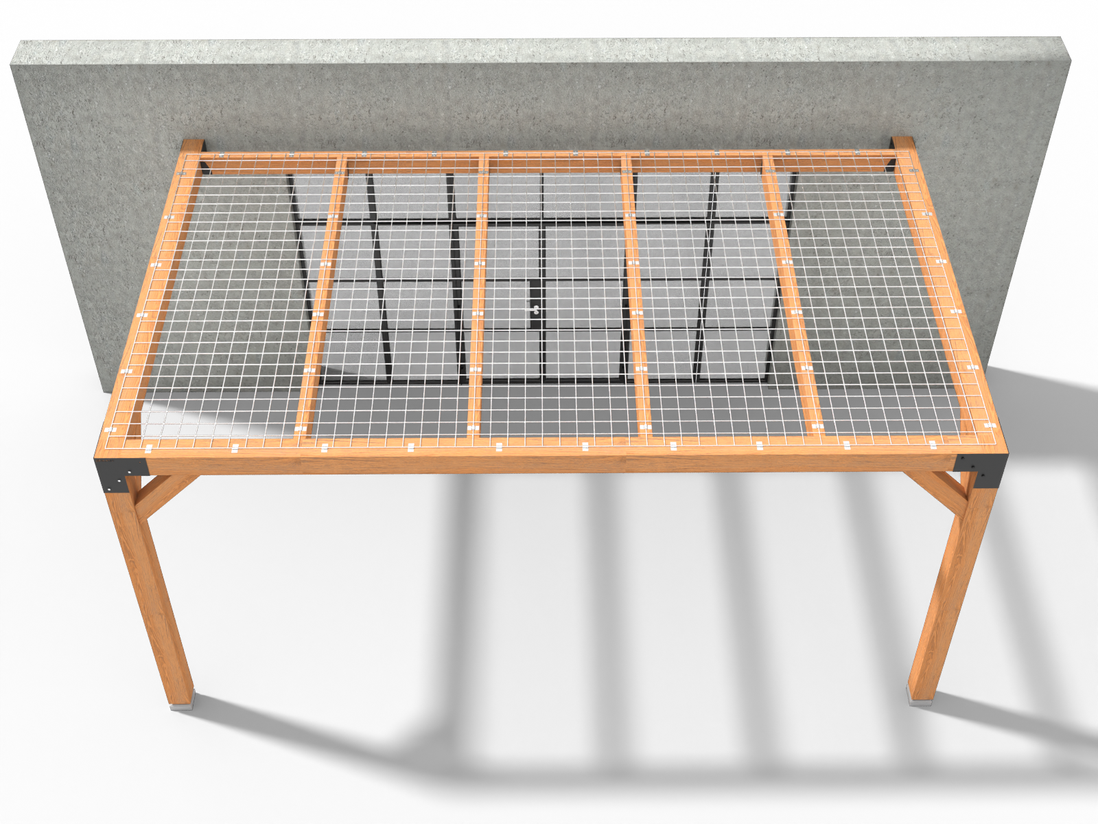 Pergola mit Rankgitter für Kletterpflanzen