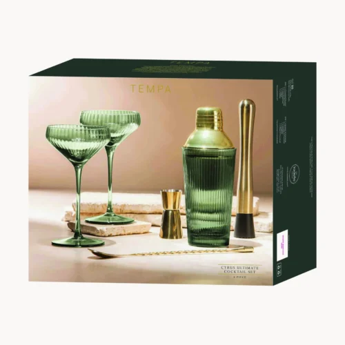 Cocktail-Set Cyprus grünes Glas Sage