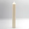 Gerippte Spitzkerze Cremeweiß