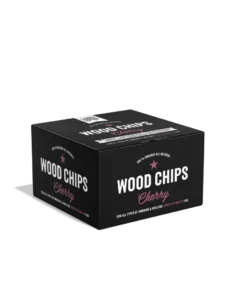 Holy Smoke Wood Chips Kirsche – schwarze Verpackung mit Räucherchips