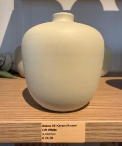 O Cactuu Blanc 05 Keramikvase, Off-White