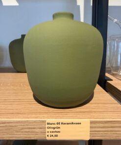 O Cactuu Blanc 05 Keramikvase, Olivgrün