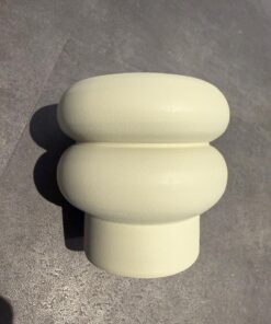O Cactuu Ripple Vase klein, Off-White