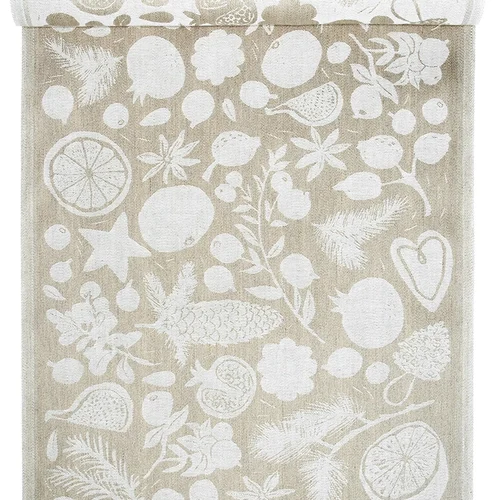 Tischläufer Winterdüfte Leinenweiß · 46 × 150 cm Lapuan Kankurit