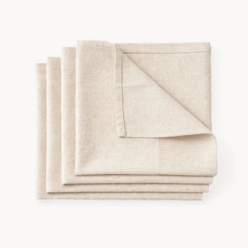 Stoffservietten · 4er-Set 40 × 40 cm · Beige, Grau Schwarz MIAMIO