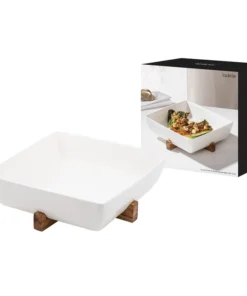 Ladelle | Alto Ofen-zu-Tisch quadratische Schale mit Untersetzer