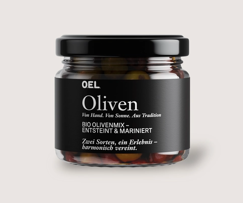 O.E.L. | Bio-Oliven-Mix mit Kräutermarinade 170 g
