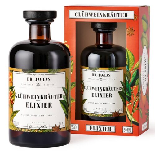 Dr. Jaglas | Glühweinkräuter-Elixier | Likör in Geschenkverpackung