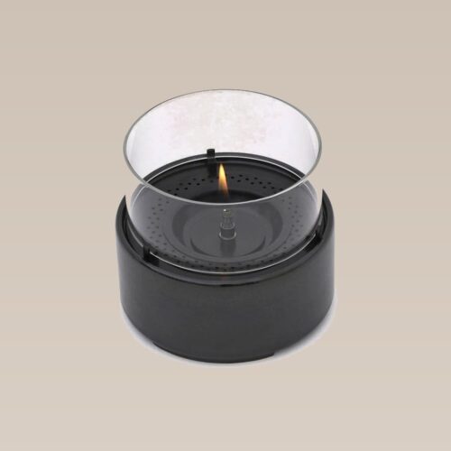 Tenderflame Café 14 Tischfeuer Reactive Glaze Black
