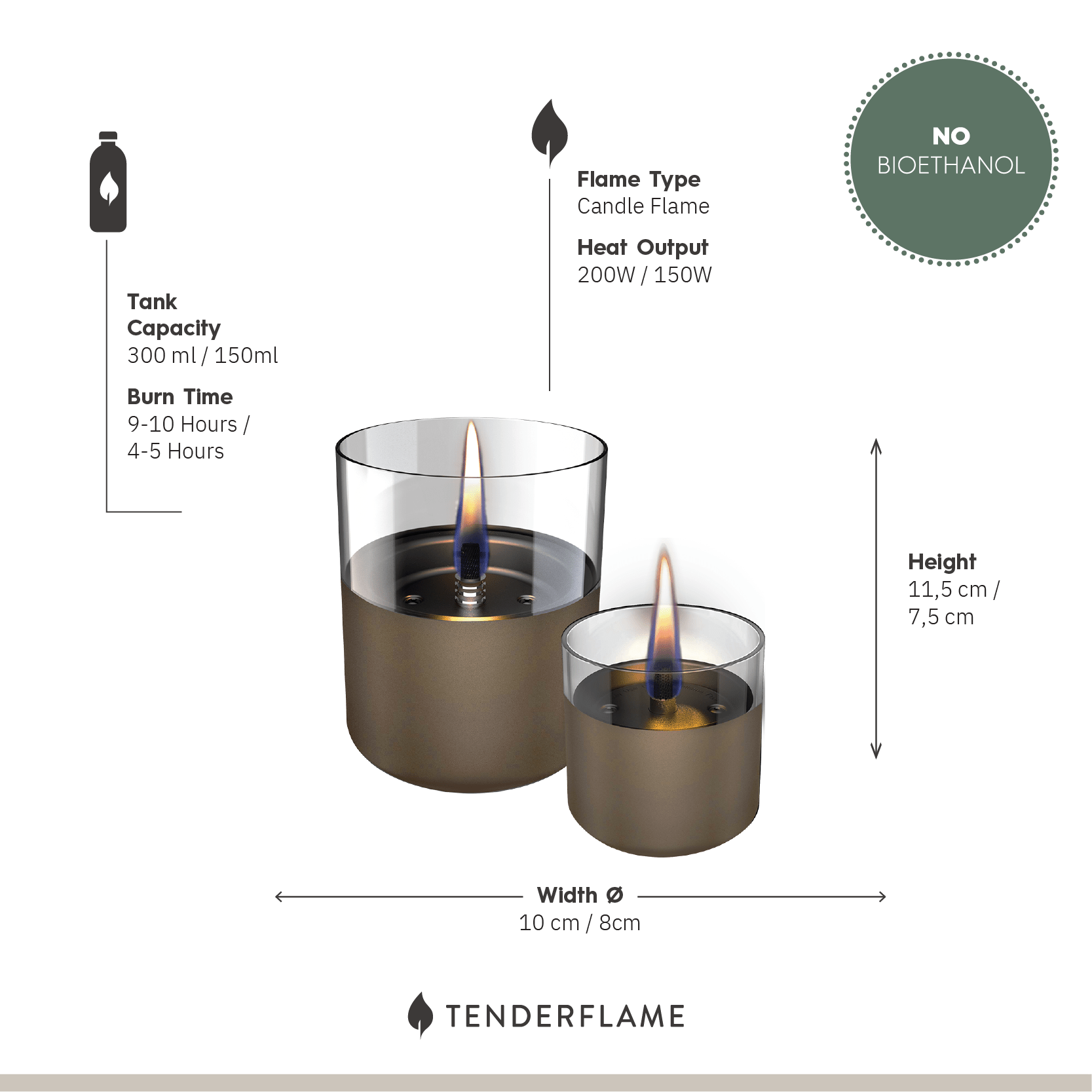 Tenderflame Lilly 8 & 10 Duo Pack Chocolate