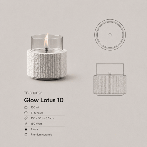 Tenderflame Glow Lotus 10 Tischfeuer Weiß