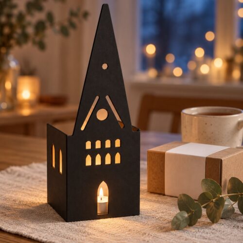 St. Johanniskirche Lüneburg Windlicht als Geschenk – Lüneburg Souvenir mit Geschenkbox, Weihnachten