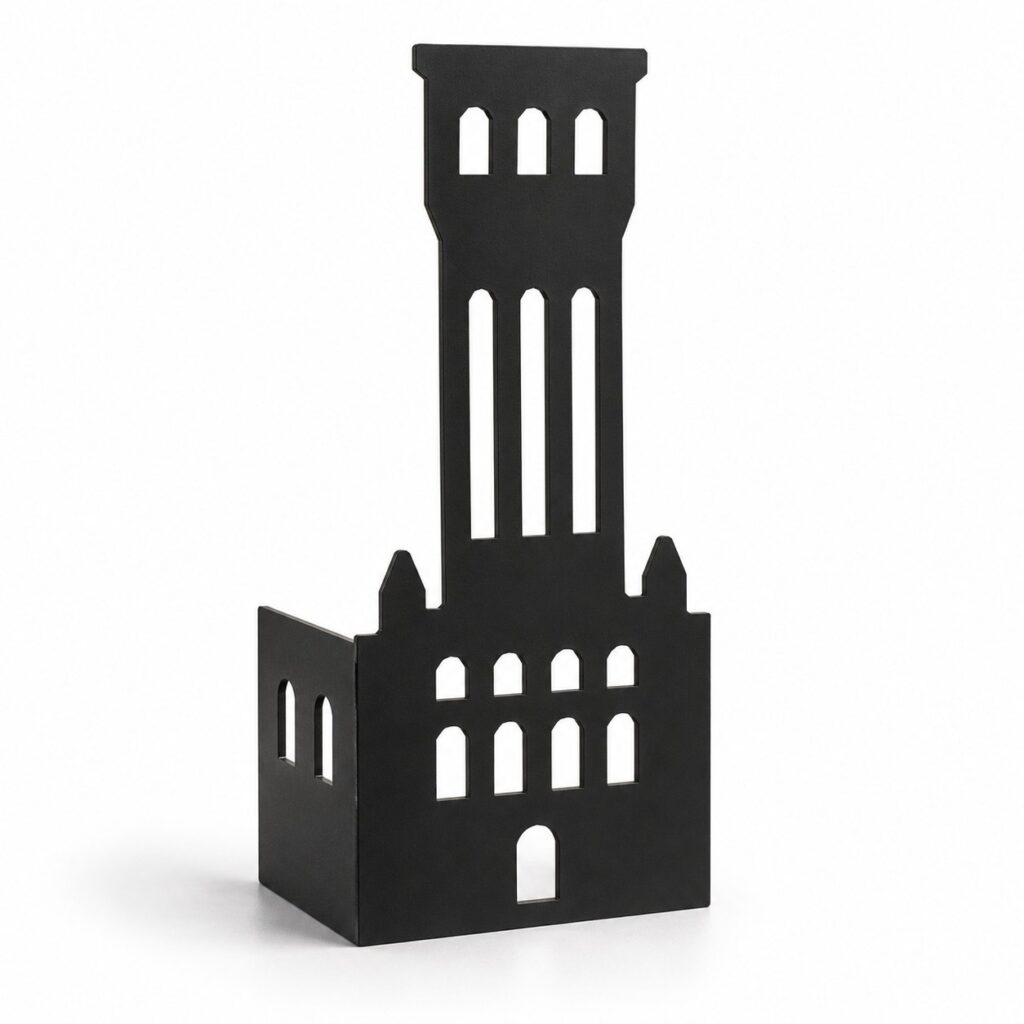 Wasserturm Lüneburg als Windlicht aus Stahl mit Teelicht