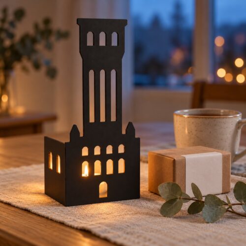 Lüneburger Wasserturm Windlicht als Geschenk – Lüneburg Souvenir mit Geschenkbox, Weihnachten