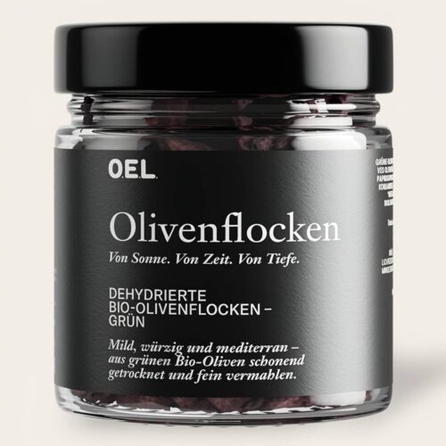 O.E.L. | Olivenflocken Kalamata 70 g | Bio-Oliven zum Würzen