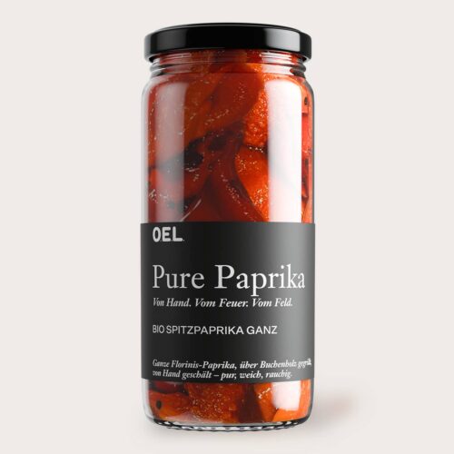 O.E.L. | Pure Paprika Bio | gegrillte ganze Spitzpaprika 250 g