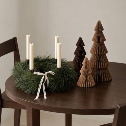 Papurism | Papier-Weihnachtsbäume 3er-Set | Sand, Braun & Kaffee