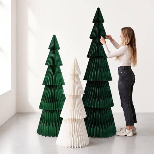 Papurism | XXL Papier-Weihnachtsbaum Tilda 200 cm | Tannengrün