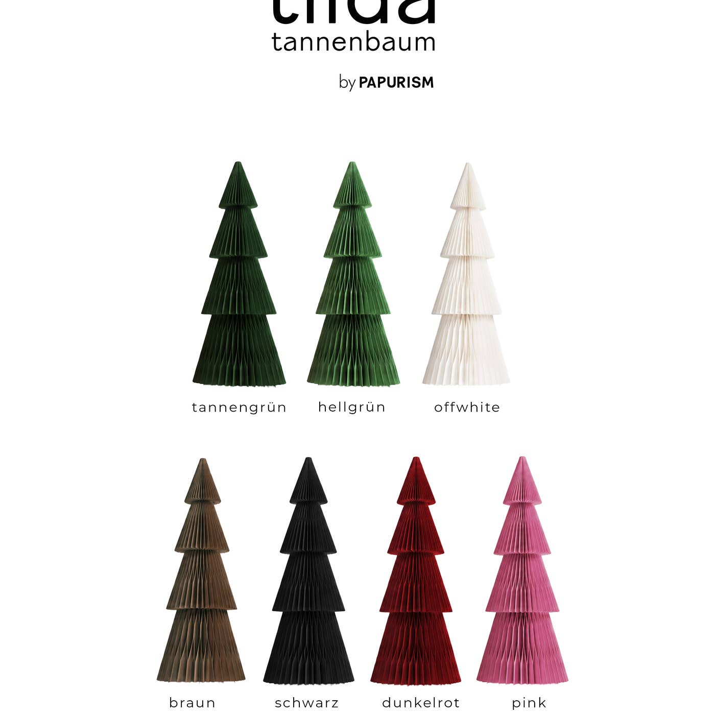Papurism | XXL Papier-Weihnachtsbaum Tilda 200 cm | Tannengrün