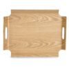 Zeller Present Serviertablett mit Griffen, Holz/Eichefurnier, natur, 44,5 x 33,5 cm
