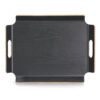 Zeller Present Serviertablett mit Griffen, Holz/Wengefurnier, schwarz, 44,5 x 33,5 cm